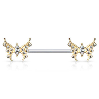 Nipple Piercing Butterfly Zirconia
