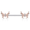 Nipple Piercing Butterfly Zirconia