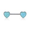 Nipple Piercing Heart shiny synthetic Stone