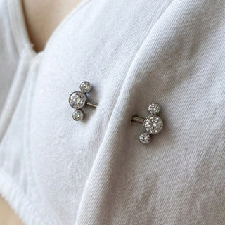 Nipple Piercing 5 Zirconia – getragen