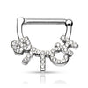 Nipple Piercing BITCH Zirconia Clicker