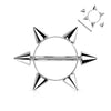 Nipple Piercing Spike Wreath Silver