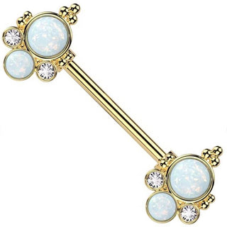 Piercing Capezzolo Zirconi e Doppio Opale