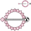 Nipple Piercing Ring Zirconia