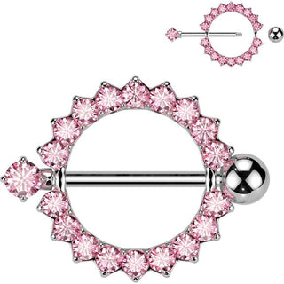 Nipple Piercing Ring Zirconia