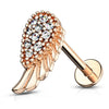 Labret Ailes d´Ange Zircone Filetage Interne