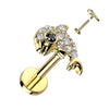 Labret Dolphin Zirconia Internally Threaded