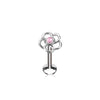 Labret Fleur Zircone Filetage Interne