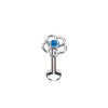 Labret Fleur Zircone Filetage Interne