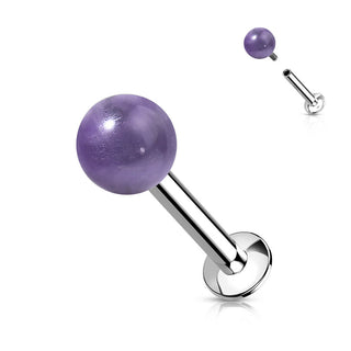 Labret Bille Pierre Semi-Précieuse Filetage Interne