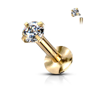 Labret Zirkonia Titan PVD Innengewinde