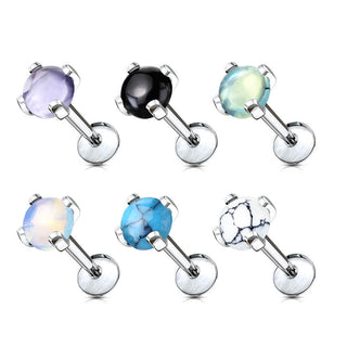 Labret Semi-Precious Stone Internally Threaded