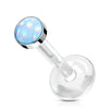 Labret Glänzender Flacher Synthetik Stein