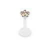 Labret Flower Zirconia