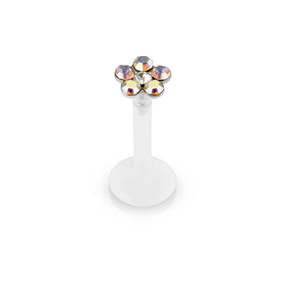 Labret Flower Zirconia