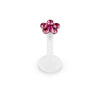 Labret Flower Zirconia