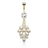 Belly Button Piercing Grapevine dangle Zirconia