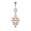 Belly Button Piercing Grapevine dangle Zirconia