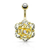 Belly Button Piercing Rose Zirconia