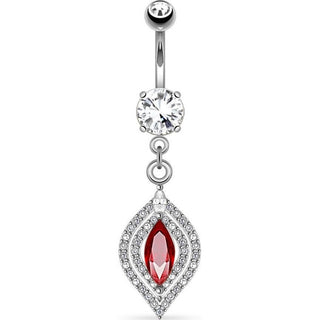 Bauchnabelpiercing Maquise Schliff Zirkonia