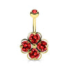 Belly Button Piercing CloverLeaf Zirconia