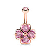 Belly Button Piercing CloverLeaf Zirconia