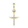 Bauchnabelpiercing Flügel beweglich Zirkonia