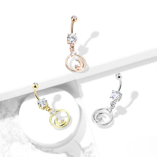 Bauchnabelpiercing Mond beweglich Zirkonia