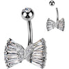 Piercing Nombril ruban zircone