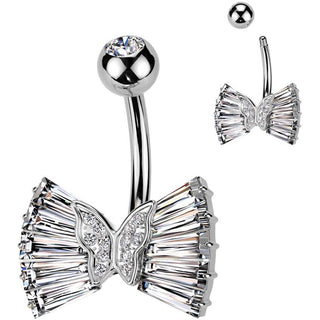 Piercing Nombril ruban zircone