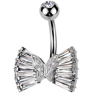 Piercing Nombril ruban zircone