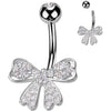 Piercing Nombril ruban zircone