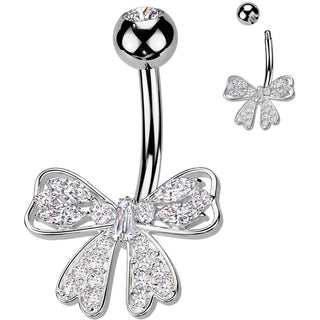 Piercing Nombril ruban zircone