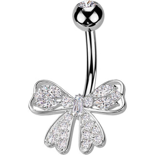 Piercing Nombril ruban zircone
