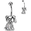 Piercing Nombril ours en peluche zircone