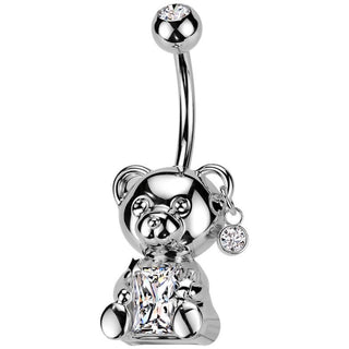 Piercing Nombril ours en peluche zircone
