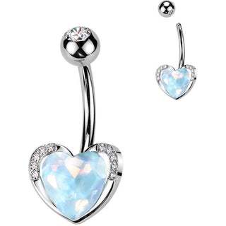 Piercing Nombril cœur zircone