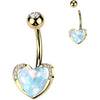 Piercing Nombril cœur zircone