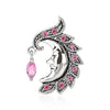 Belly Button Piercing Top Down Moon Zirconia Silver