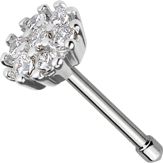 Nasenstecker Blume Zirkonia Silber
