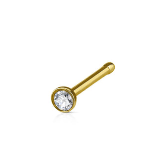 Nasenstecker Zirkonia Rund PVD