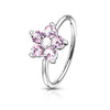Ring Flower Zirconia Bendable