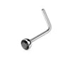 Nasenstecker L-Form Zirkonia Silber