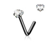 Nose L-Shape Heart Zirconia