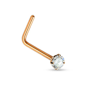 Nose L-Shape Zirconia Gold