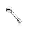 Nasenstecker Kugel Stachel Halbkugel Silber