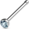 Nose Stud Zirconia Silver