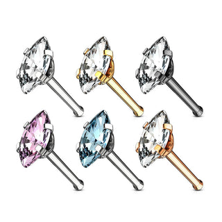 Nasenstecker Marquise Schliff Zirkonia