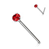 Argent 925 Nez Queue de Poisson Zircone Argent Pliable