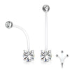 Belly Button Piercing Round Zirconia